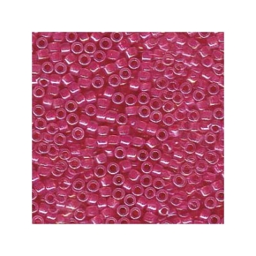 11/0 Miyuki Delica kralen, cilinder (1,8 x 1,3 mm), kleur: rose lined opal AB, ca. 7,2 gr