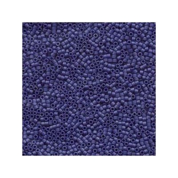 11/0 Miyuki Delica Perlen, Zylinder (1,8 x 1,3 mm), Farbe: matte mtlc dk gry blu, ca. 7,2 gr