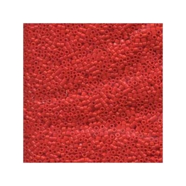 11/0 Miyuki Delica beads, cylinder (1,8 x 1,3 mm), colour: opaque lt siam, approx. 7,2 gr