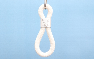 Porte-clés corde à voile avec intercalaire lapin