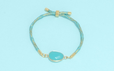 Armband mit Armbandverbinder Edelstein Türkisblau