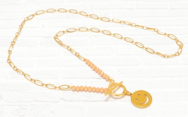 Stainless Steel Chain with Smiley Pendant