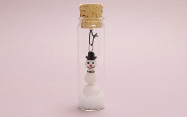 Christmas Gift in a Glass Snowman