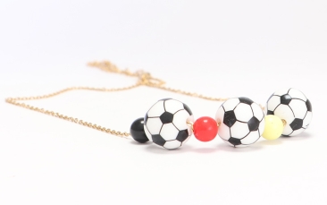 Fußball Halskette mit Fußballperlen