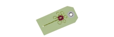 Green Flower Gift Tags