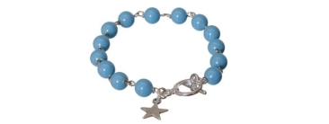 Armband mit Crystal Pearls Turquoise