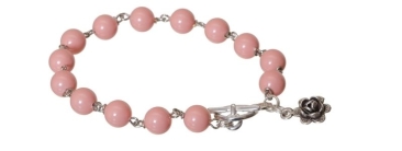 Armband mit Crystal Pearls Pink Coral