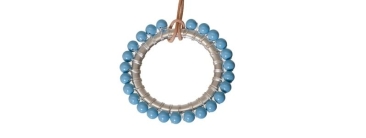 Pendentif avec Crystal Pearls Turquoise