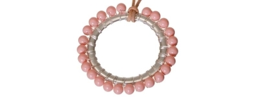 Pendant with Crystal Pearls Pink Coral