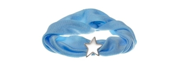 Bracelet en lycra étoile bleu clair