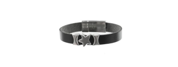 Flat Leather Bracelet Star