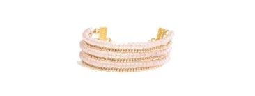 Gold Beautiful Bracelets Pale Pink