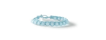 Bracelet en macramé avec perles polaires Aqua