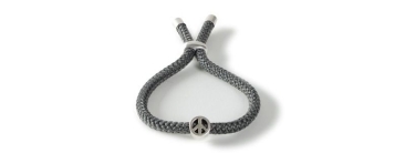 Bracelet coulissant avec corde à voile Peacezeichen