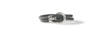 Cordage Bracelet with Sail Rope Dark Grey