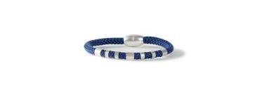 Bracelet simple avec corde à voile bleu
