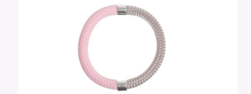 Bracelets avec corde à voile rose-gris