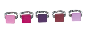 Polaris rings with square cabochons Four