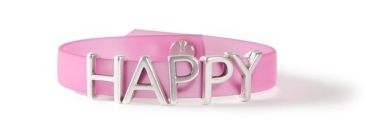 Bracelet avec perles lettres HAPPY