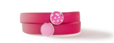 Wrap Bracelet with Slider Beads Raspberry