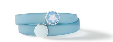Wrap Bracelet with Slider Beads Turquoise Blue