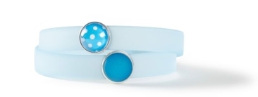 Wikkel Armband met Schuifkralen Licht Blauw