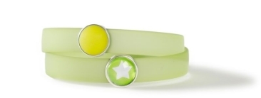Bracelet à enrouler avec perles de slider vert clair