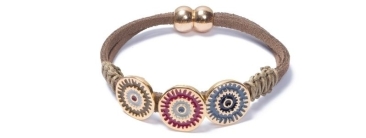 Bracelet with Boho Enamel Slider Beads