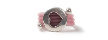 Wrap Ring Heart Pink