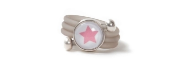 Wrap Ring Cabochon Star Pink