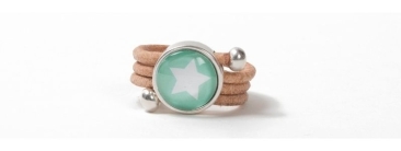 Wrap Ring Cabochon Star Turquoise