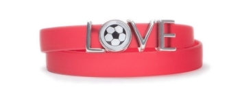Wrap Bracelet Football Love Red