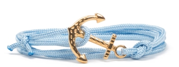 Wrap-around anchor bracelet light blue II