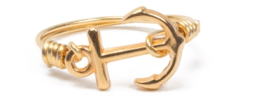 Anchor ring gold plated