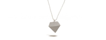 Concrete Style Chain with Pendant Diamond