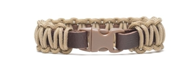 Bracelet avec corde à voile et fermoir clic brun
