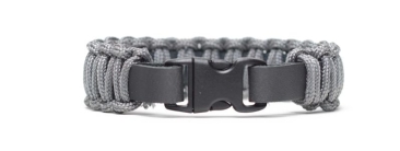 Bracelet with Sail Rope and Click Closure Grey