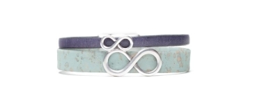 Bracelet with Infinity Sliders Silver Plated