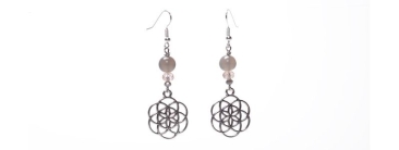 Earrings with Flower of Life Pendant