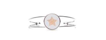 Bracelet avec cabochon en bois étoile