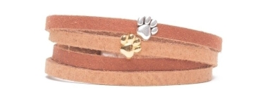 Craft Leather Bracelet with Sliders Paws