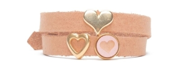 Craft bracelet en cuir pour slider perles coeur
