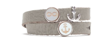 Craft bracelet en cuir pour slider perles ancre