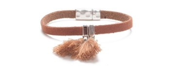 Bracelet Toast with Leather Strap and Tassels