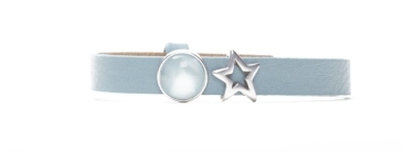 Bracelet Blue Bell avec sliders et cabochons polaires simples