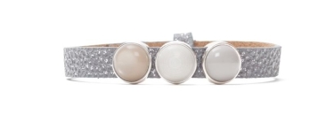Bracelet Neutral Gray with Sliders and Polariscabochons simple
