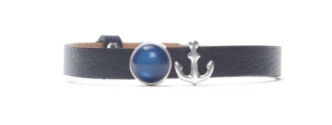 Bracelet Navy Peony avec sliders et cabochons polaris simples