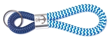 Sail Rope Keychain Anchor Blue