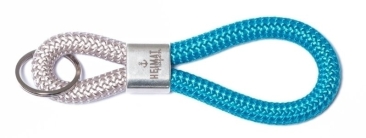 Porte-clés en corde à voile Port d'attache bleu-gris
