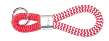 Porte-clés en corde à voile Port d'attache rouge et blanc